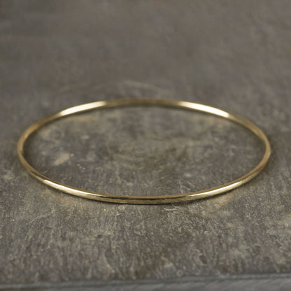 Hammered Gold Bangle