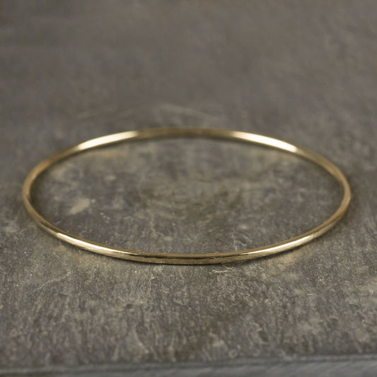 Hammered Gold Bangle