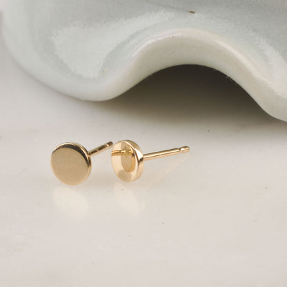 Disc Stud Earrings
