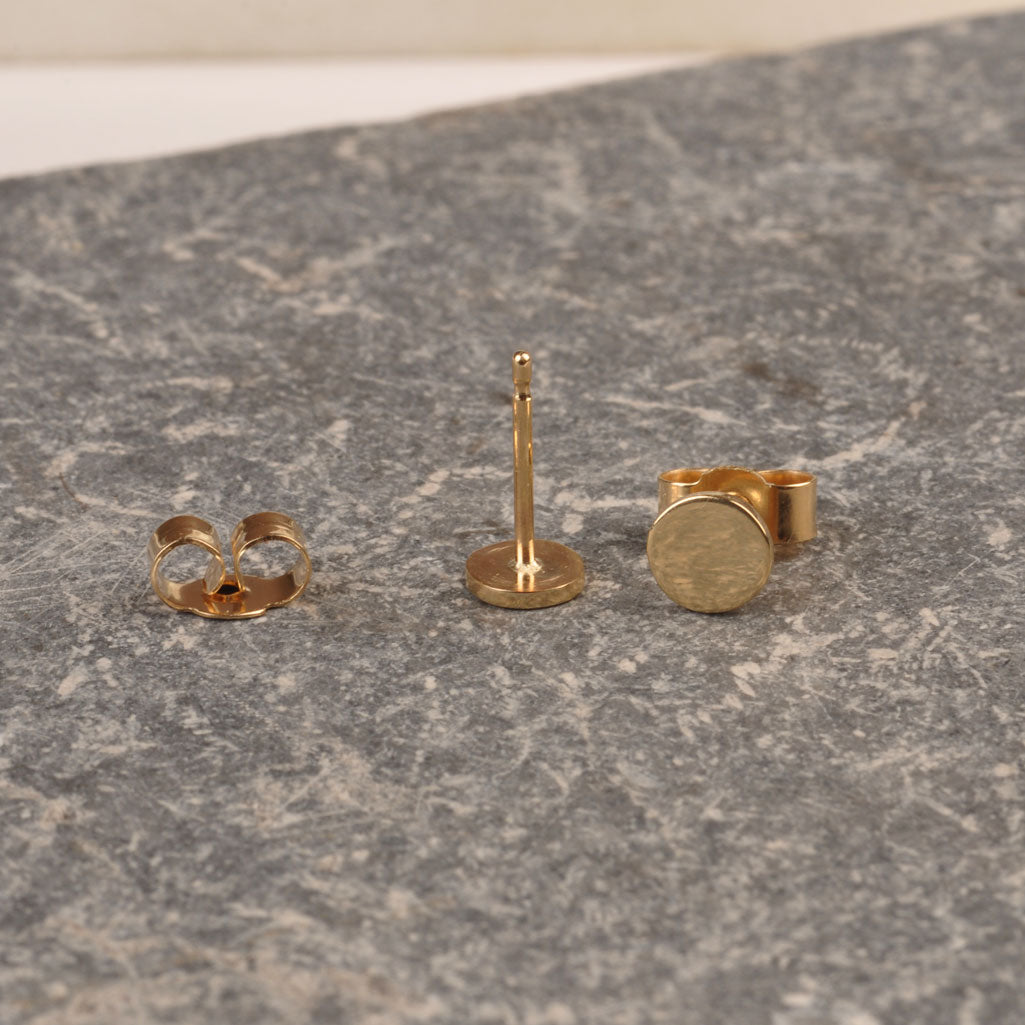 Disc Stud Earrings