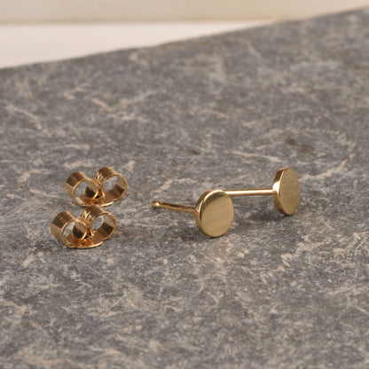 Disc Stud Earrings