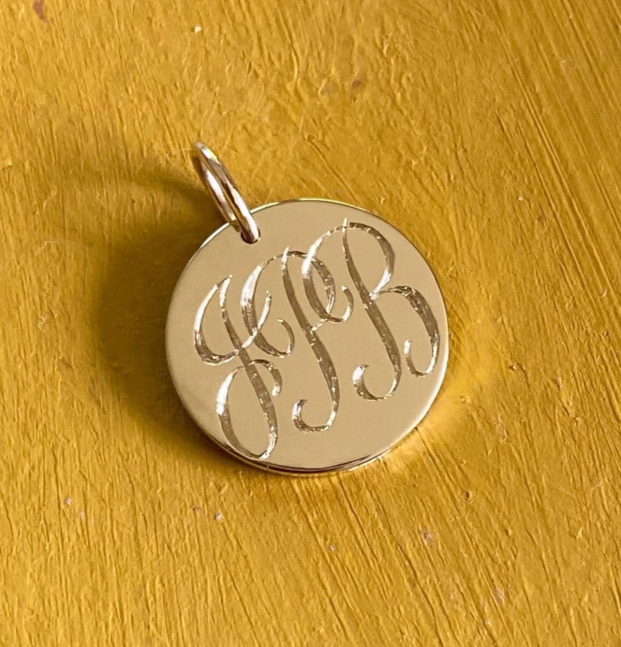 Large Polished Disc Pendant Necklace