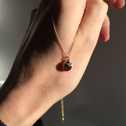 Delicate Disc & Star Necklace
