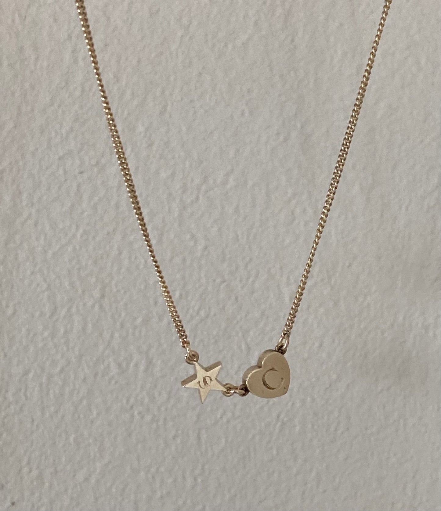 Twin Star & Heart Necklace