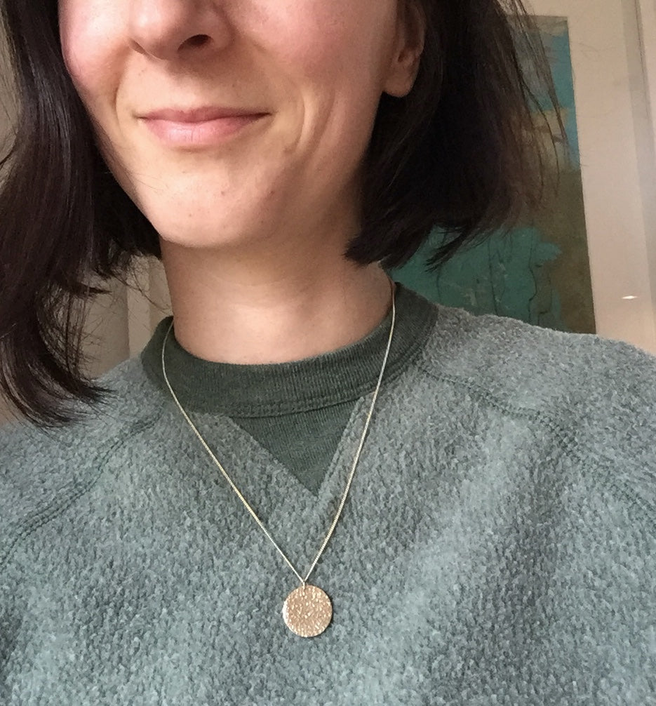 Hammered Disc Necklace