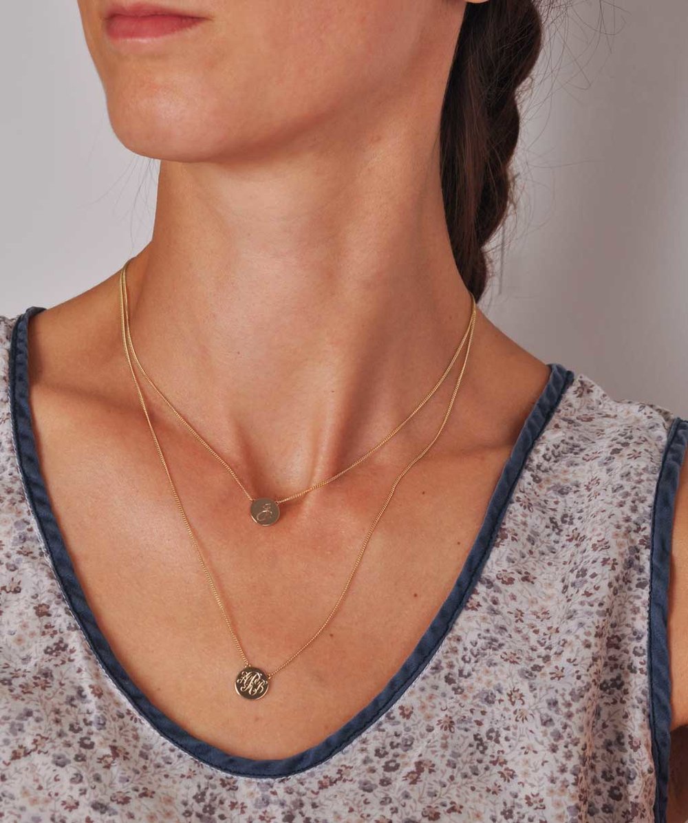 In Line Monogram Necklace