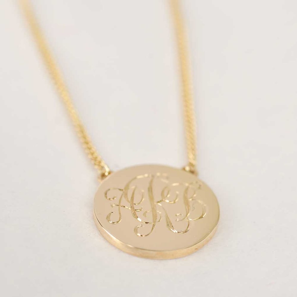 In Line Monogram Necklace