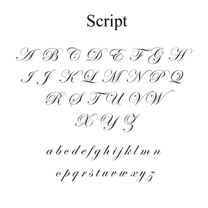 Large Engraved Initial Pendant Necklace