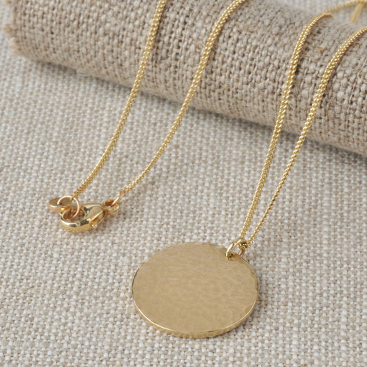 Hammered Disc Necklace