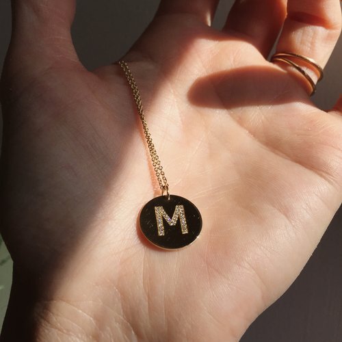 18 ct Diamond Initial Necklace