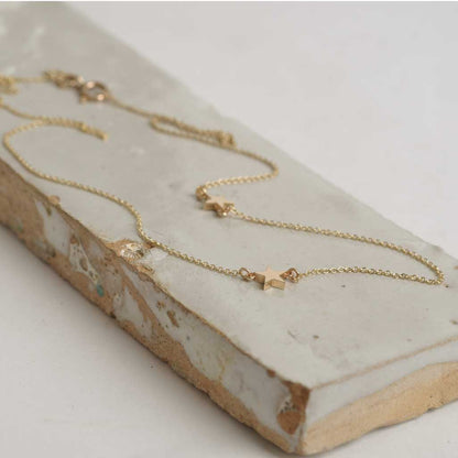 Two Little Gold Stars Necklace