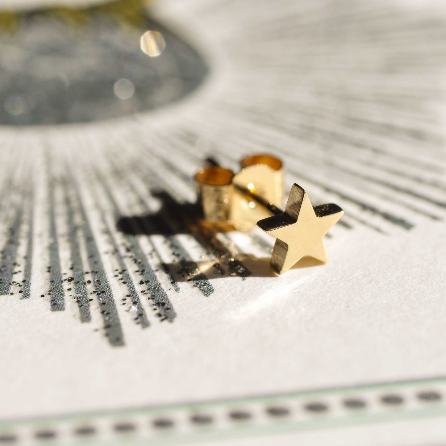 Little Gold Star Stud Earrings