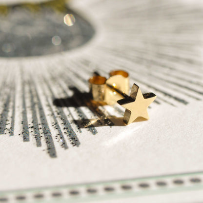 Little Gold Star Stud Earrings