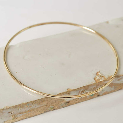 Hammered Gold Fine Bangle