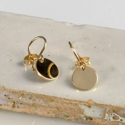 Simple Disc Hook Earrings