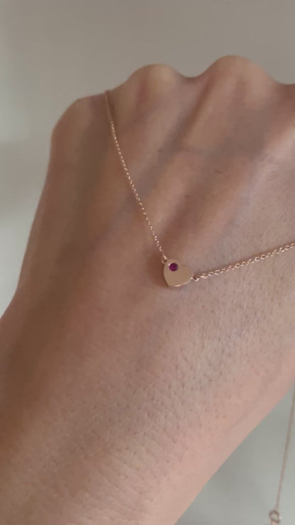 Solid Gold Heart Necklace