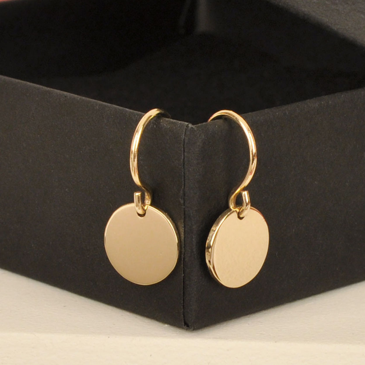 Simple Disc Hook Earrings