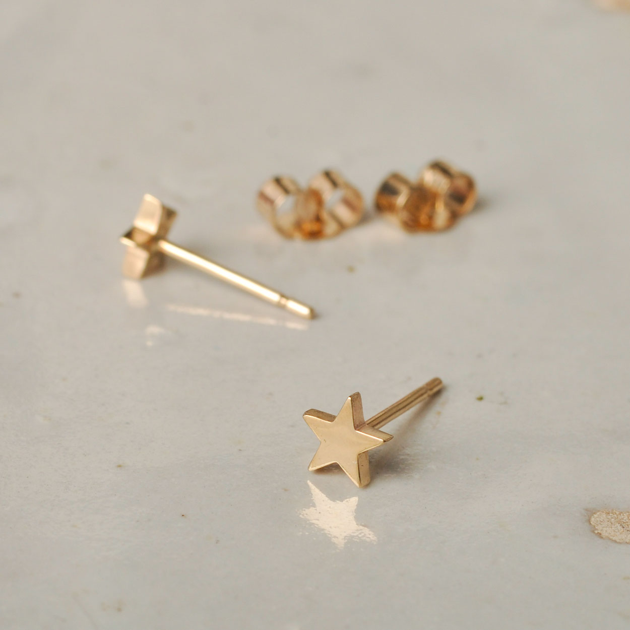 Little Gold Star Stud Earrings