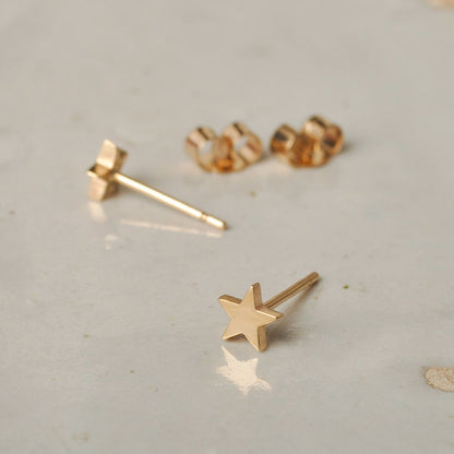 Little Gold Star Stud Earrings