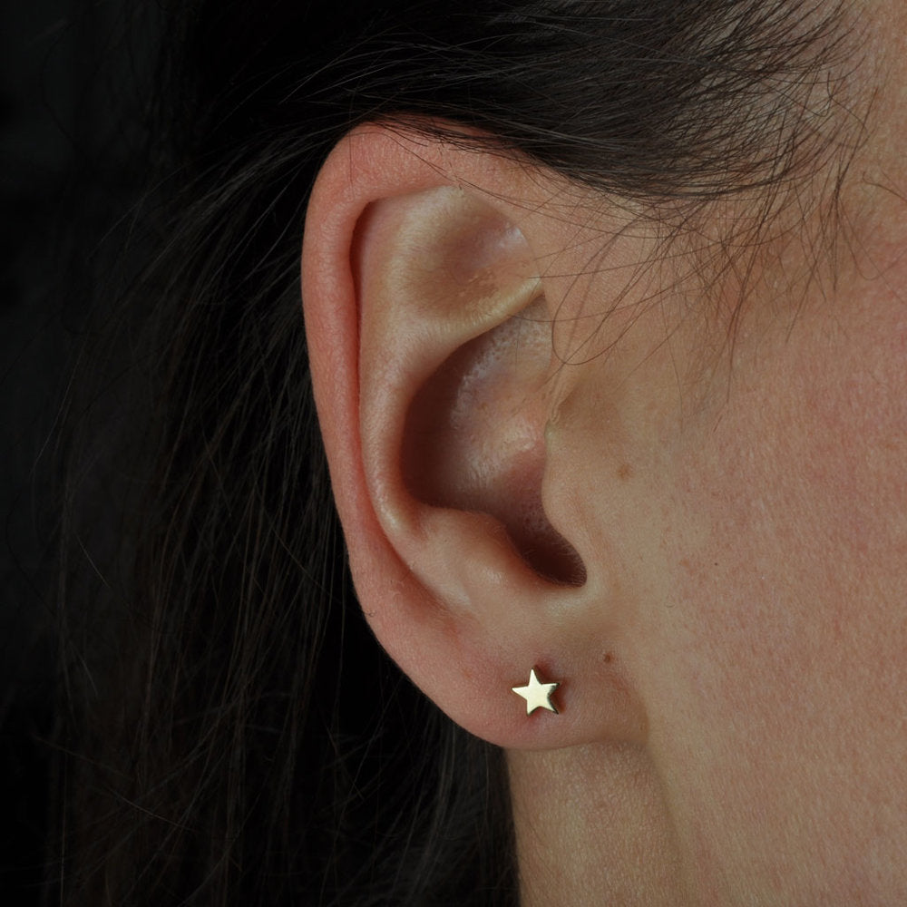 Little Gold Star Stud Earrings