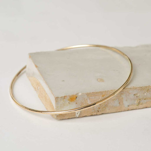 Hammered Gold Fine Bangle