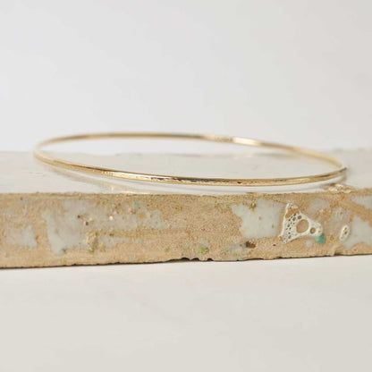 Hammered Gold Fine Bangle