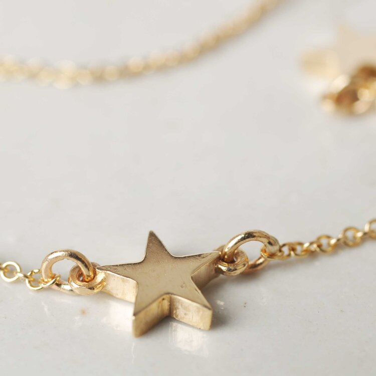 delicate gold star necklace UK
